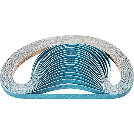 Pferd Coated Belt, Zirc, 1/2"x24", 60 Grit, 1/2" W, 24" L, Coated, Zirconia Alumina, 60 Grit 49738